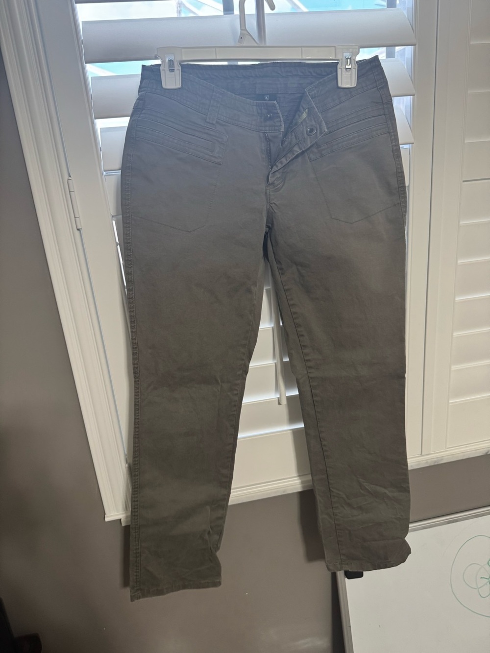 Kuhl Straight Leg Pants Olive Green Size 4 Short